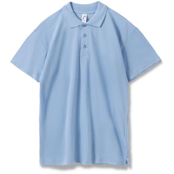 Рубашка поло мужская Summer 170 голубая, размер XL