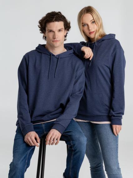 Толстовка с капюшоном унисекс Hoodie, синий меланж, размер 3XL