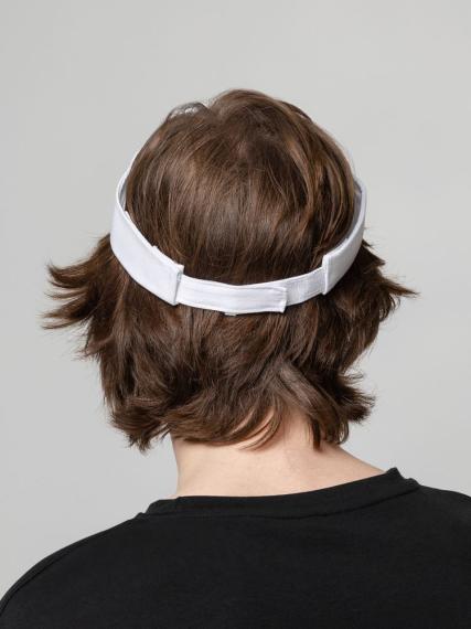 Козырек Active, белый с темно-синим кантом