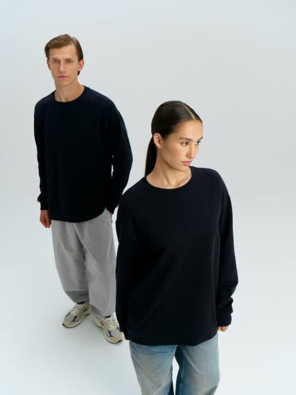 Свитшот оверсайз унисекс Omnifit, черный, размер XS/S