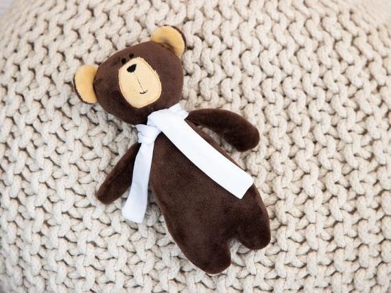 Игрушка Beastie Toys, мишка с белым шарфом