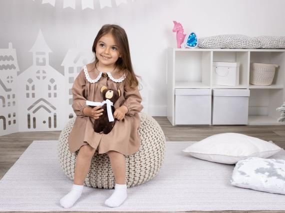 Игрушка Beastie Toys, мишка с белым шарфом