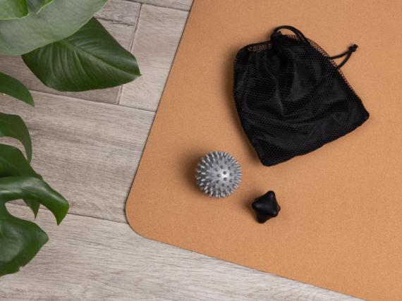 Набор массажных мячей для MФР Relaxify, черный с серым