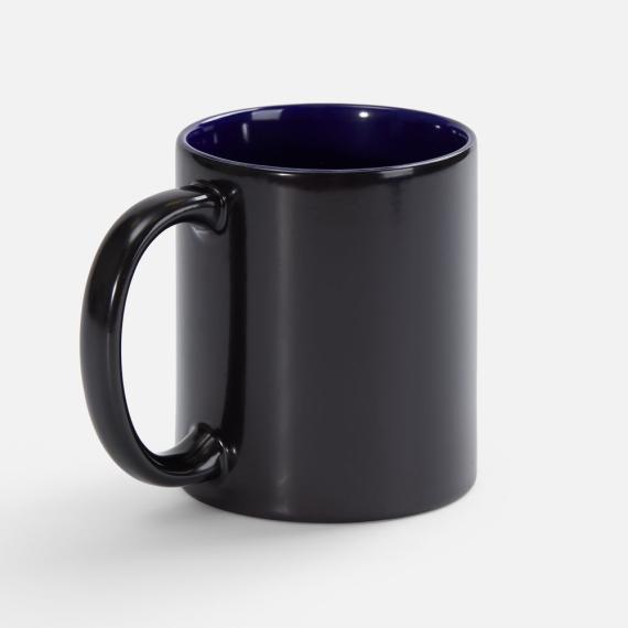 Кружка-хамелеон On Display, глянцевая, черная с синим