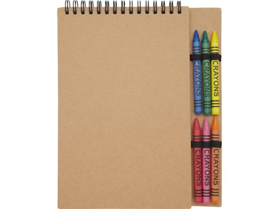 Блокнот А5 «Doodle» с восковыми мелками