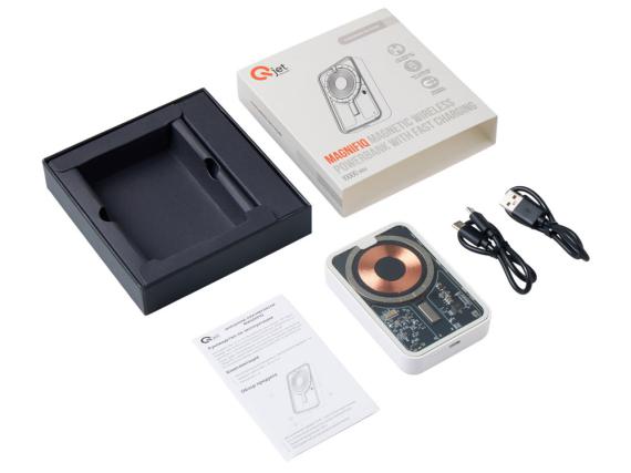 Беспроводной магнитный внешний аккумулятор с QC\PD «MagnifIQ», 10000 мАч, 15 Вт