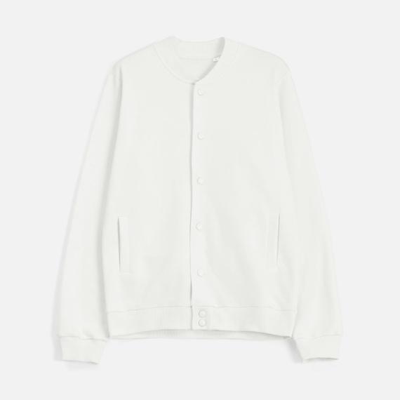 Бомбер унисекс Nuppu, молочно-белый, размер S