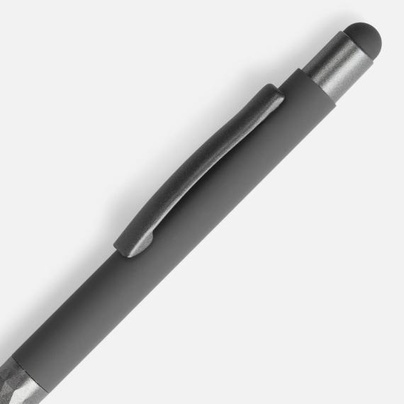 Ручка шариковая со стилусом Digit Soft Touch, серая