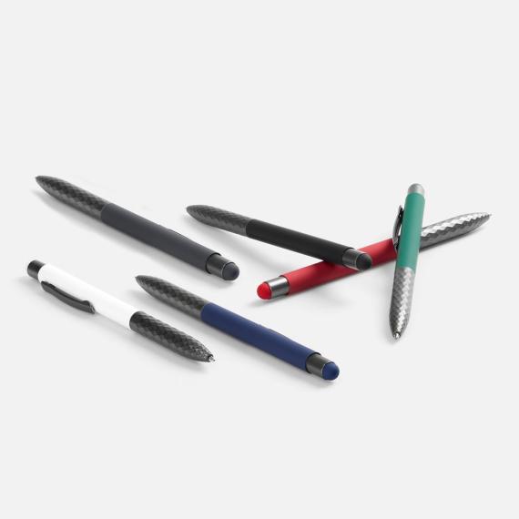 Ручка шариковая со стилусом Digit Soft Touch, серая