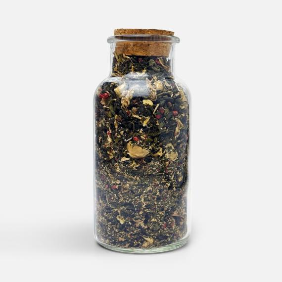 Чай «Сокочай», зеленый с соком имбиря, яблоком, гвоздикой и розовым перцем