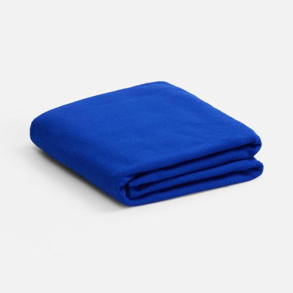 Флисовый плед Warm&Peace, ярко-синий