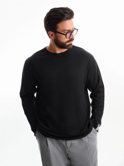 Лонгслив унисекс Siluetti Fuori, черный, размер S/M