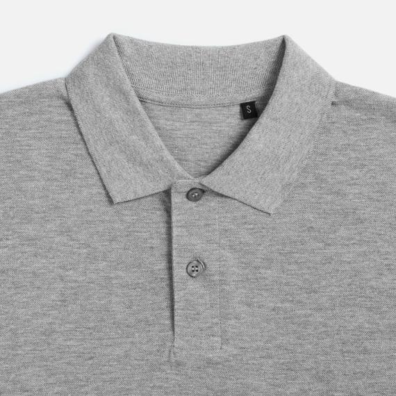 Рубашка поло унисекс Pulse, серый меланж, размер S