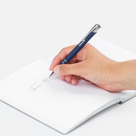 Ручка шариковая Keskus Soft Touch, темно-синяя