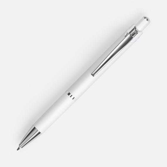 Ручка шариковая Chromos Soft Touch, белая