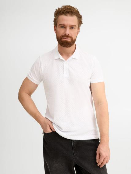 Рубашка поло мужская Brandy Men, белая с темно-синим, размер M