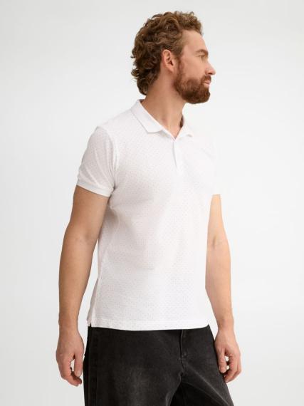 Рубашка поло мужская Brandy Men, белая с темно-синим, размер M