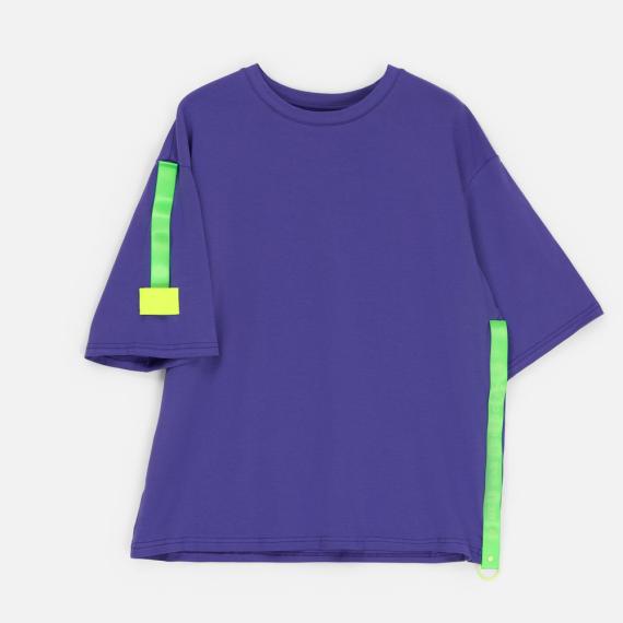 Футболка унисекс оверсайз Street Vibes, фиолетовая, размер XL/XXL