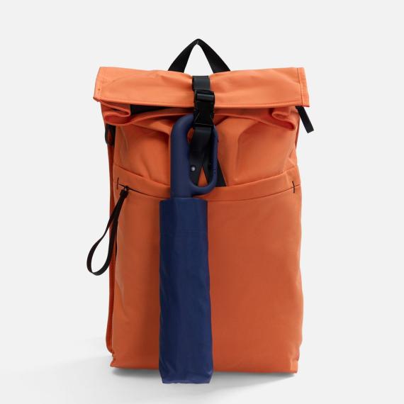 Зонт складной Skymate с УФ-защитой и ручкой-карабином, темно-синий