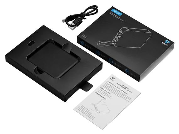 Внешний аккумулятор со встроенным кабелем USB-C «Дэнси», 5000 мАч