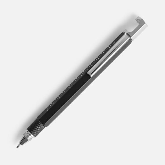 Ручка шариковая Numeric, мультиинструмент, черная