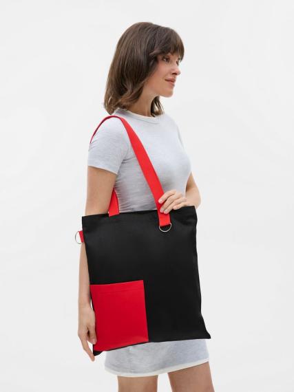Шопер Onlook, черная с красным
